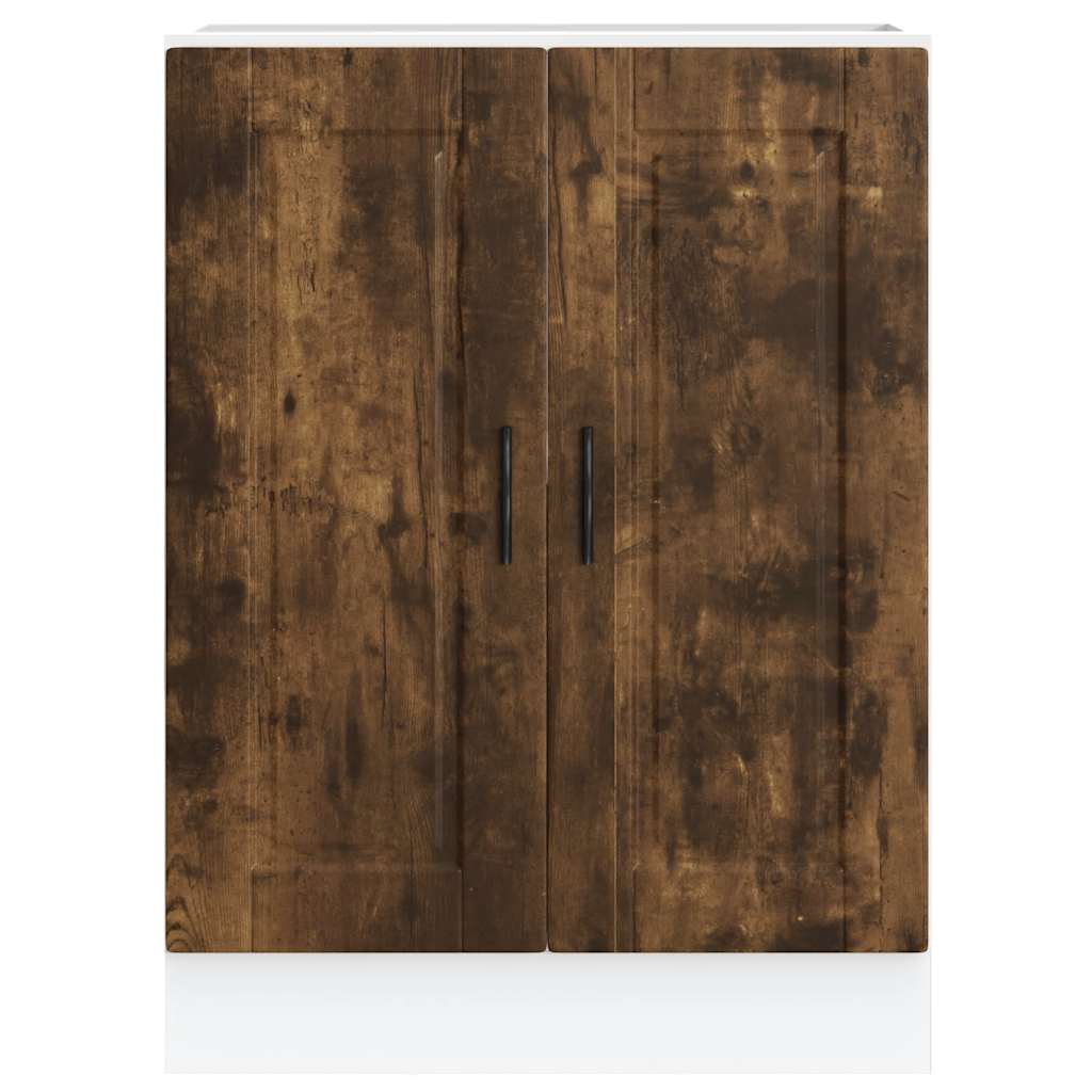 Onderkast "Porto" bewerkt hout gerookt eikenkleurig is nu te koop bij PeponiXL, paradijselijk wonen!