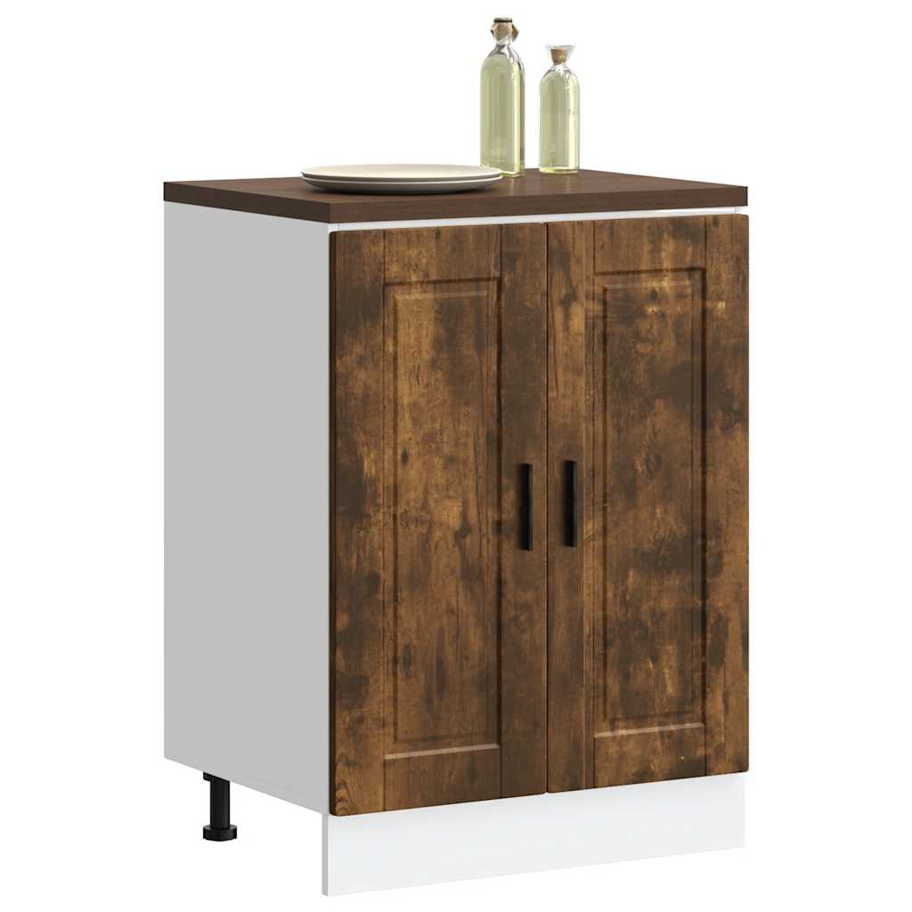 Onderkast "Porto" bewerkt hout gerookt eikenkleurig is nu te koop bij PeponiXL, paradijselijk wonen!