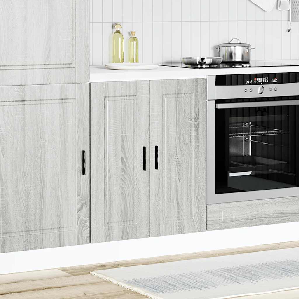 Onderkast "Porto" bewerkt hout grijs sonoma eiken is nu te koop bij PeponiXL, paradijselijk wonen!