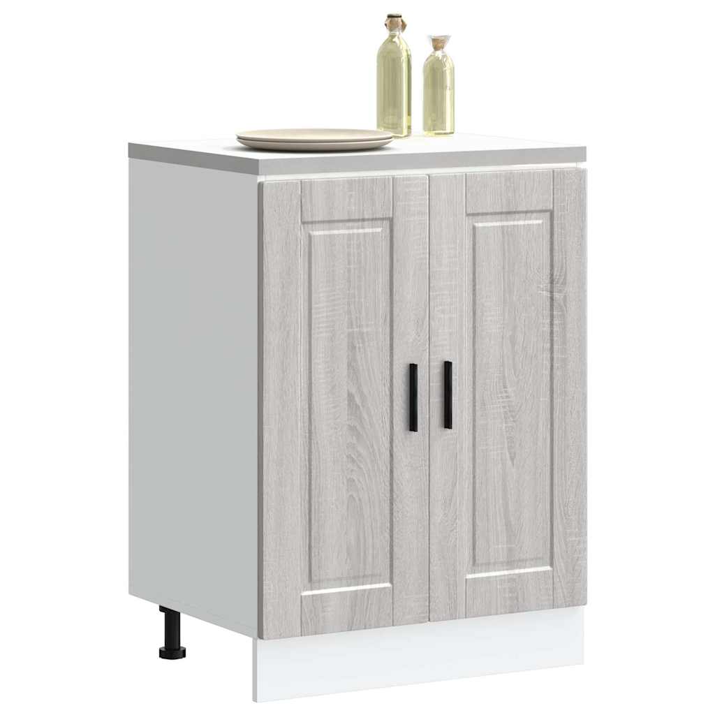 Onderkast "Porto" bewerkt hout grijs sonoma eiken is nu te koop bij PeponiXL, paradijselijk wonen!