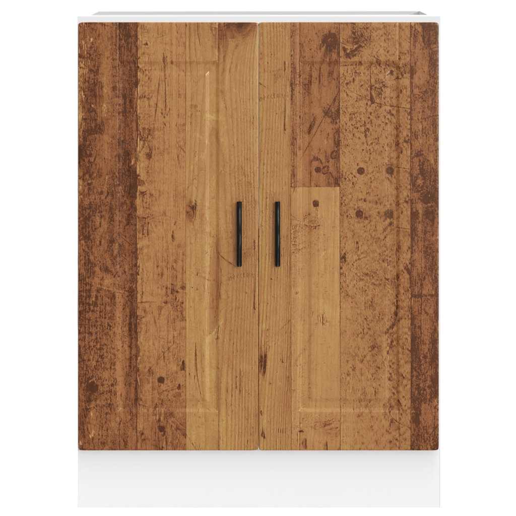 Onderkast "Porto" bewerkt hout oud houtkleurig is nu te koop bij PeponiXL, paradijselijk wonen!