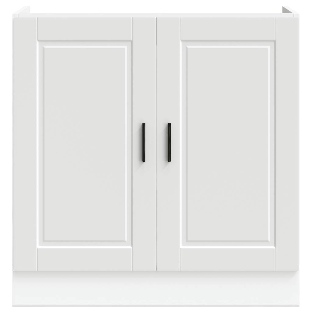 Spoelbakonderkast Porto 80x46x81,5 cm bewerkt hout wit is nu te koop bij PeponiXL, paradijselijk wonen!