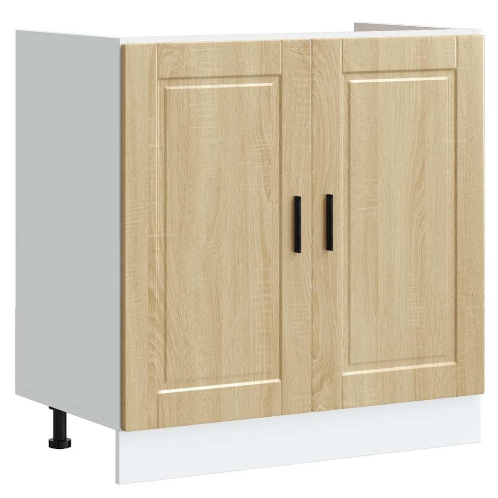 Spoelbakonderkast Porto 80x46x81,5 cm bewerkt hout sonoma eiken is nu te koop bij PeponiXL, paradijselijk wonen!