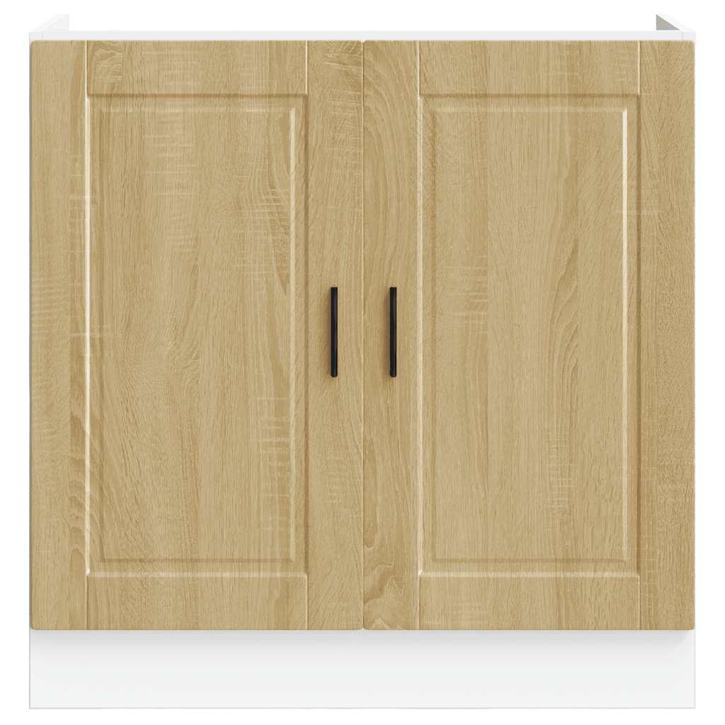 Spoelbakonderkast Porto 80x46x81,5 cm bewerkt hout sonoma eiken is nu te koop bij PeponiXL, paradijselijk wonen!