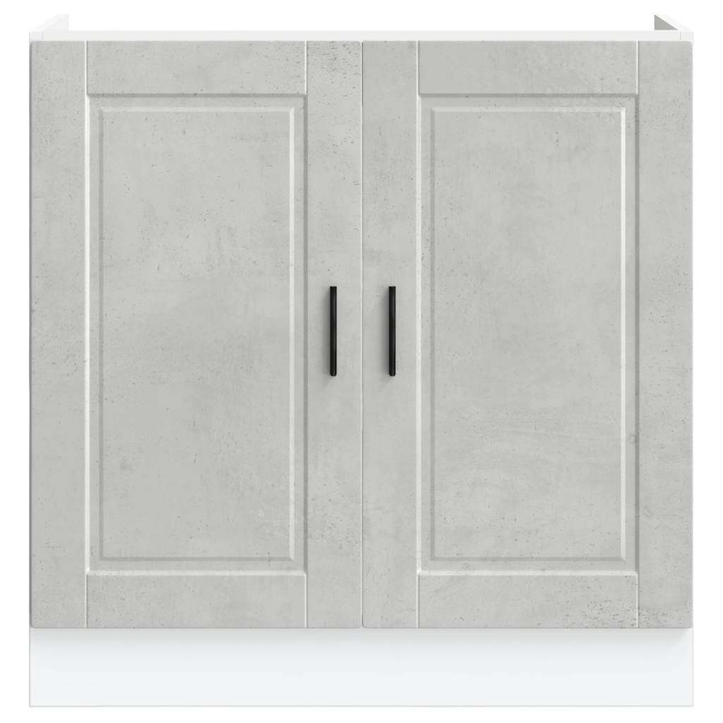 Spoelbakonderkast Porto 80x46x81,5 cm bewerkt hout betongrijs is nu te koop bij PeponiXL, paradijselijk wonen!