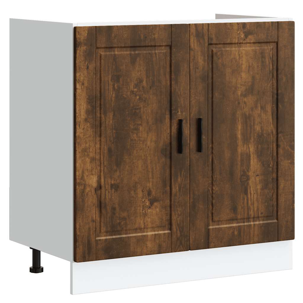 Spoelbakonderkast Porto 80x46x81,5cm bewerkt hout gerookt eiken is nu te koop bij PeponiXL, paradijselijk wonen!