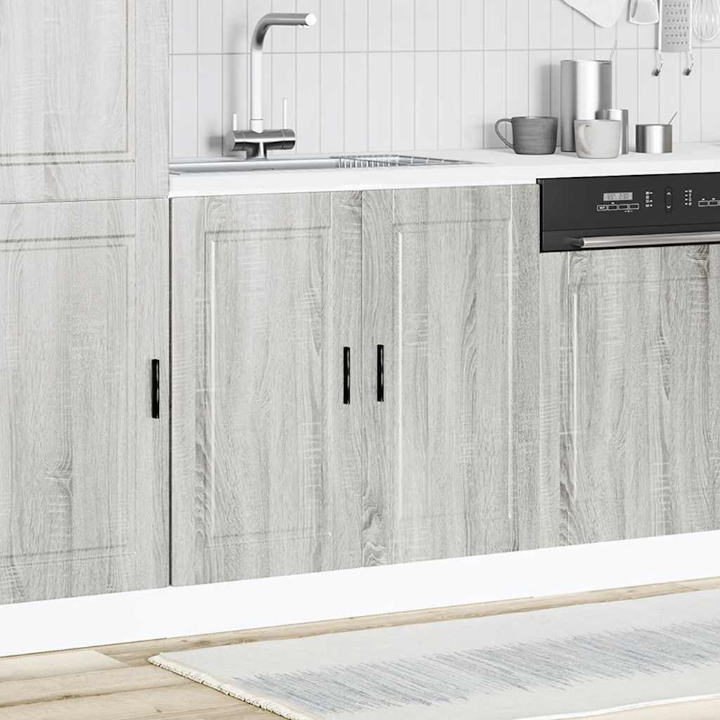 Spoelbakonderkast Porto 80x46x81,5 cm bewerkt hout grijs sonoma is nu te koop bij PeponiXL, paradijselijk wonen!