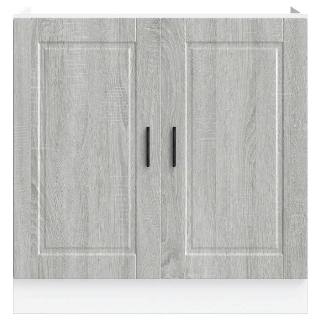 Spoelbakonderkast Porto 80x46x81,5 cm bewerkt hout grijs sonoma is nu te koop bij PeponiXL, paradijselijk wonen!