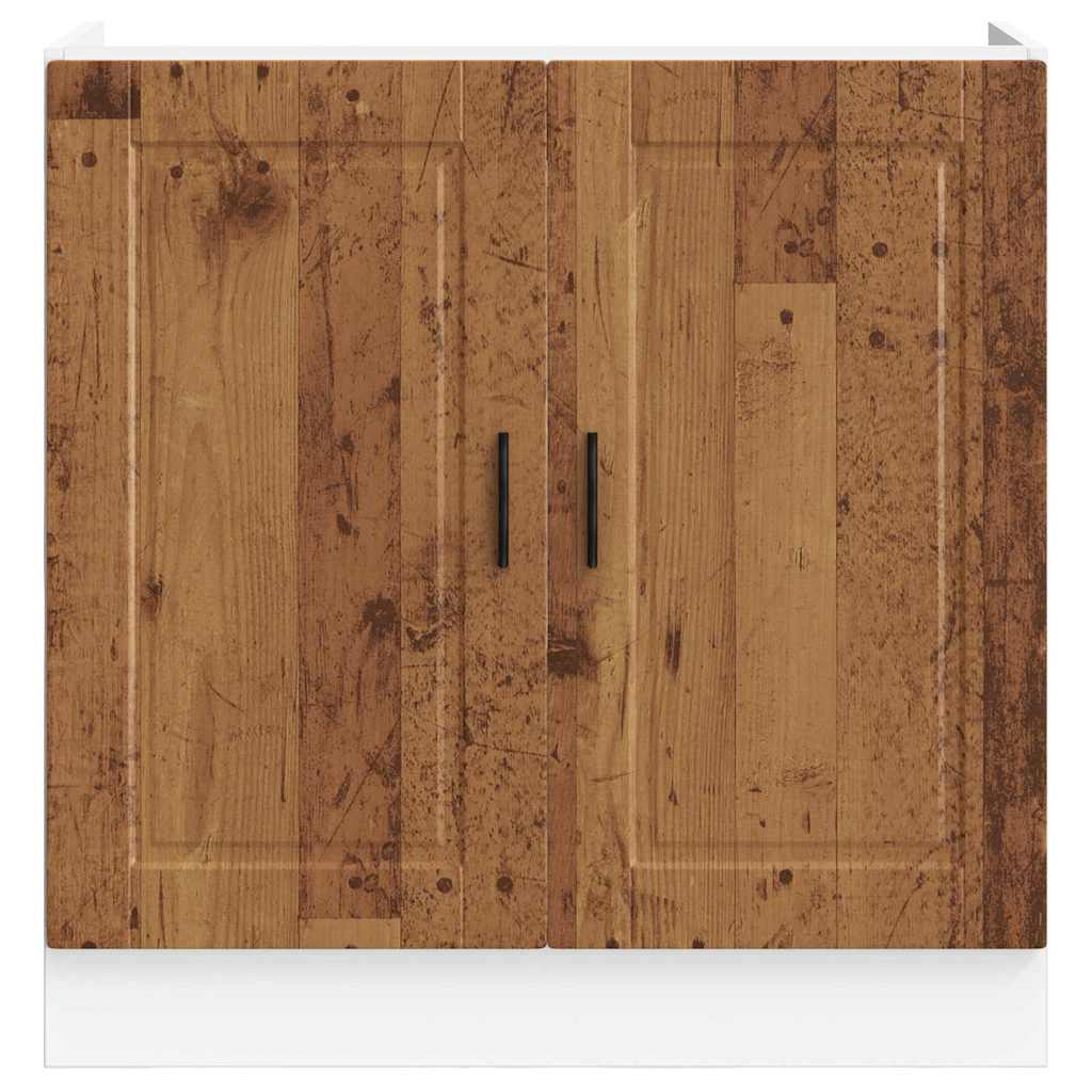Spoelbakonderkast Porto 80x46x81,5 cm bewerkt hout oud hout is nu te koop bij PeponiXL, paradijselijk wonen!