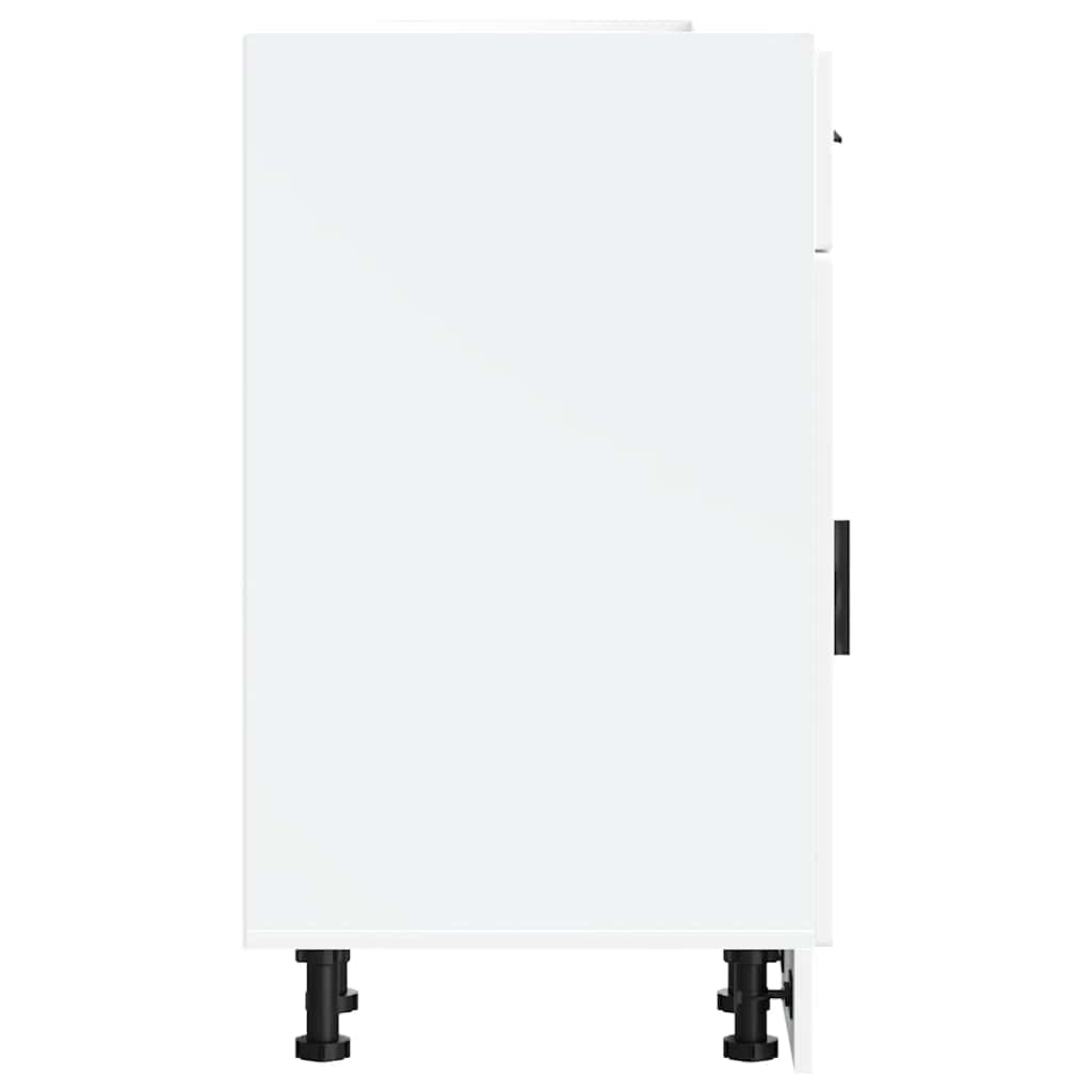 Onderkast "Porto" bewerkt hout wit is nu te koop bij PeponiXL, paradijselijk wonen!