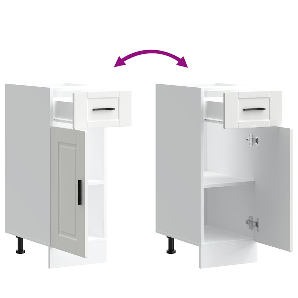 Onderkast "Porto" bewerkt hout wit is nu te koop bij PeponiXL, paradijselijk wonen!