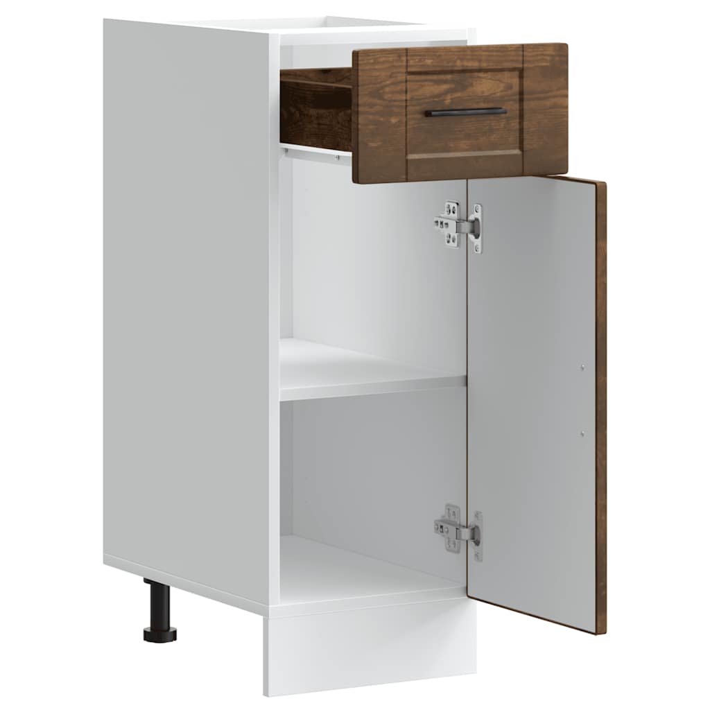 Onderkast "Porto" bewerkt hout gerookt eikenkleurig is nu te koop bij PeponiXL, paradijselijk wonen!