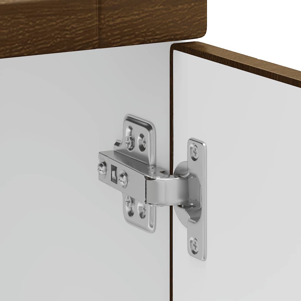 Onderkast "Porto" bewerkt hout bruin eikenkleur is nu te koop bij PeponiXL, paradijselijk wonen!