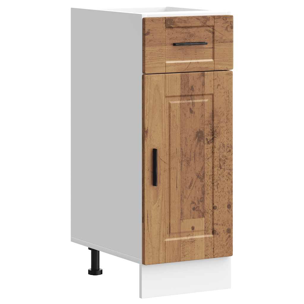 Onderkast "Porto" bewerkt hout oud houtkleurig is nu te koop bij PeponiXL, paradijselijk wonen!