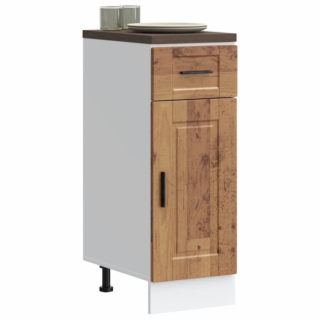 Onderkast "Porto" bewerkt hout oud houtkleurig is nu te koop bij PeponiXL, paradijselijk wonen!