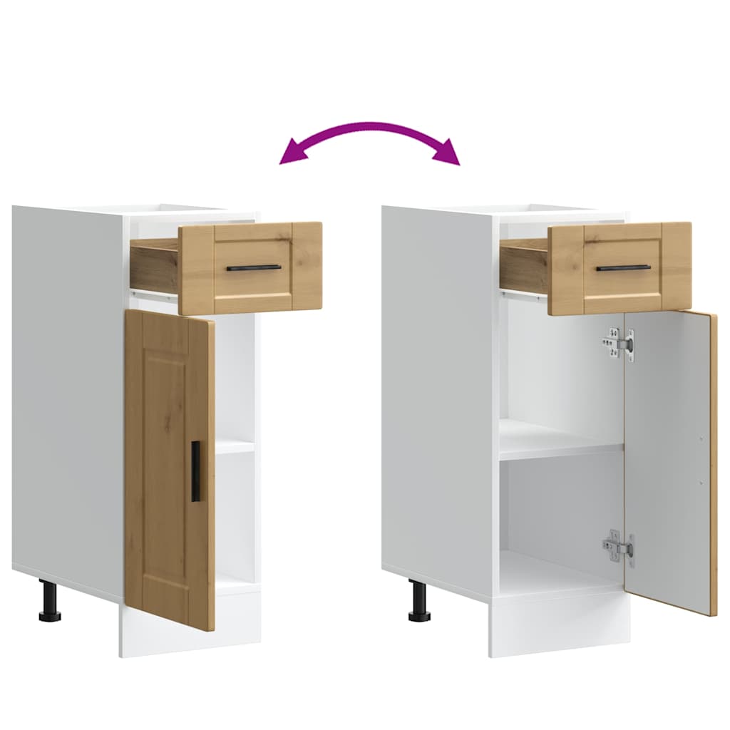 Onderkast "Porto" bewerkt hout artisanaal eikenkleur is nu te koop bij PeponiXL, paradijselijk wonen!