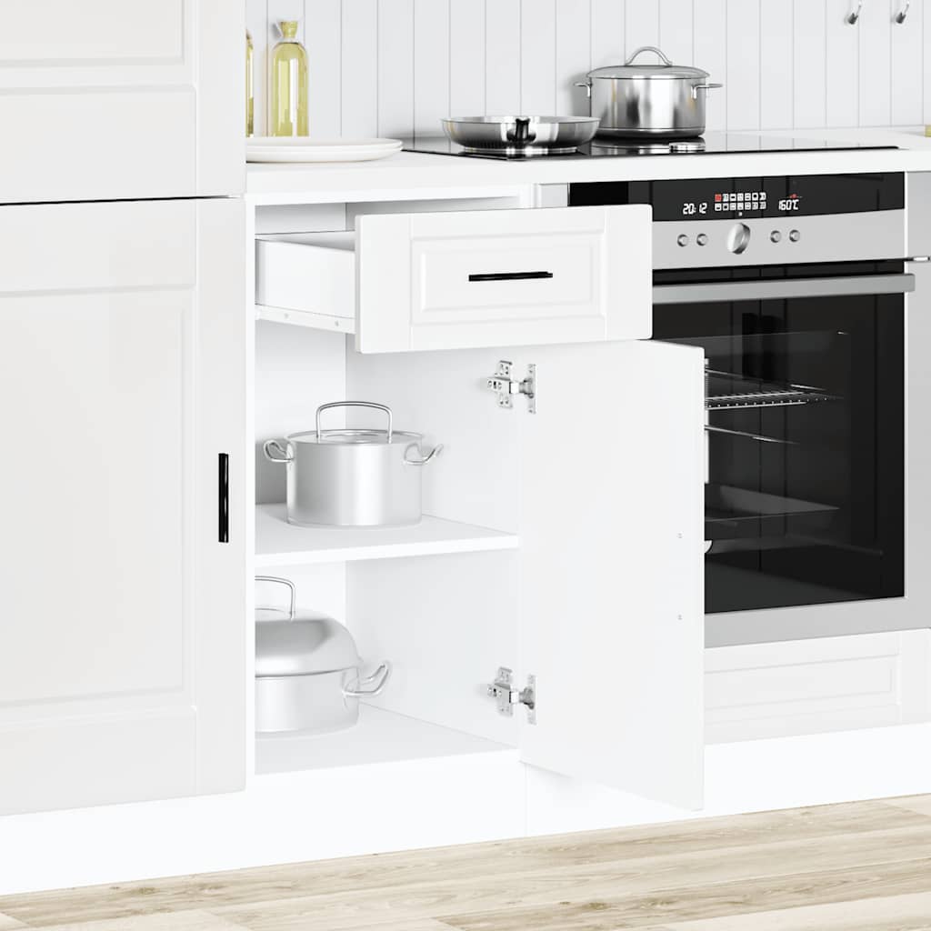 Onderkast "Porto" bewerkt hout wit is nu te koop bij PeponiXL, paradijselijk wonen!