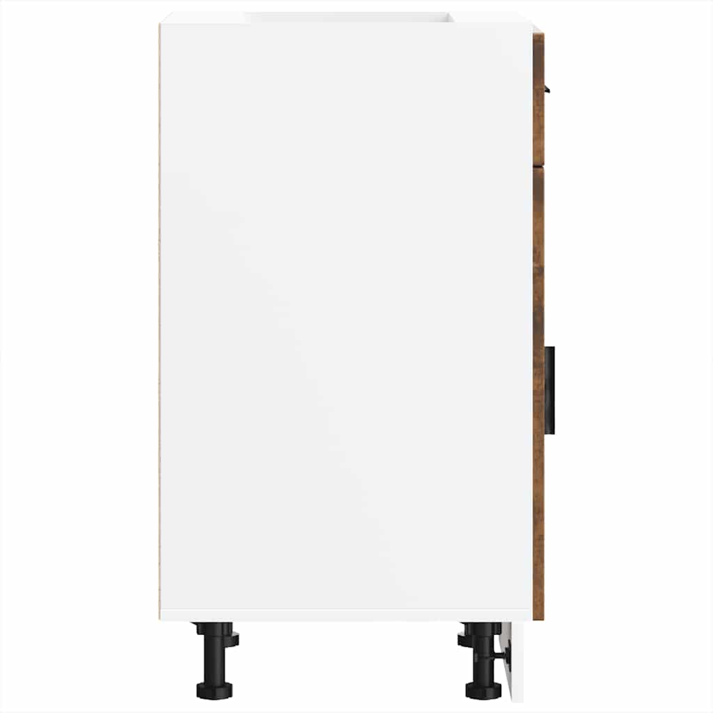 Onderkast "Porto" bewerkt hout gerookt eikenkleurig is nu te koop bij PeponiXL, paradijselijk wonen!