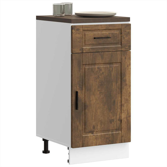 Onderkast "Porto" bewerkt hout gerookt eikenkleurig is nu te koop bij PeponiXL, paradijselijk wonen!