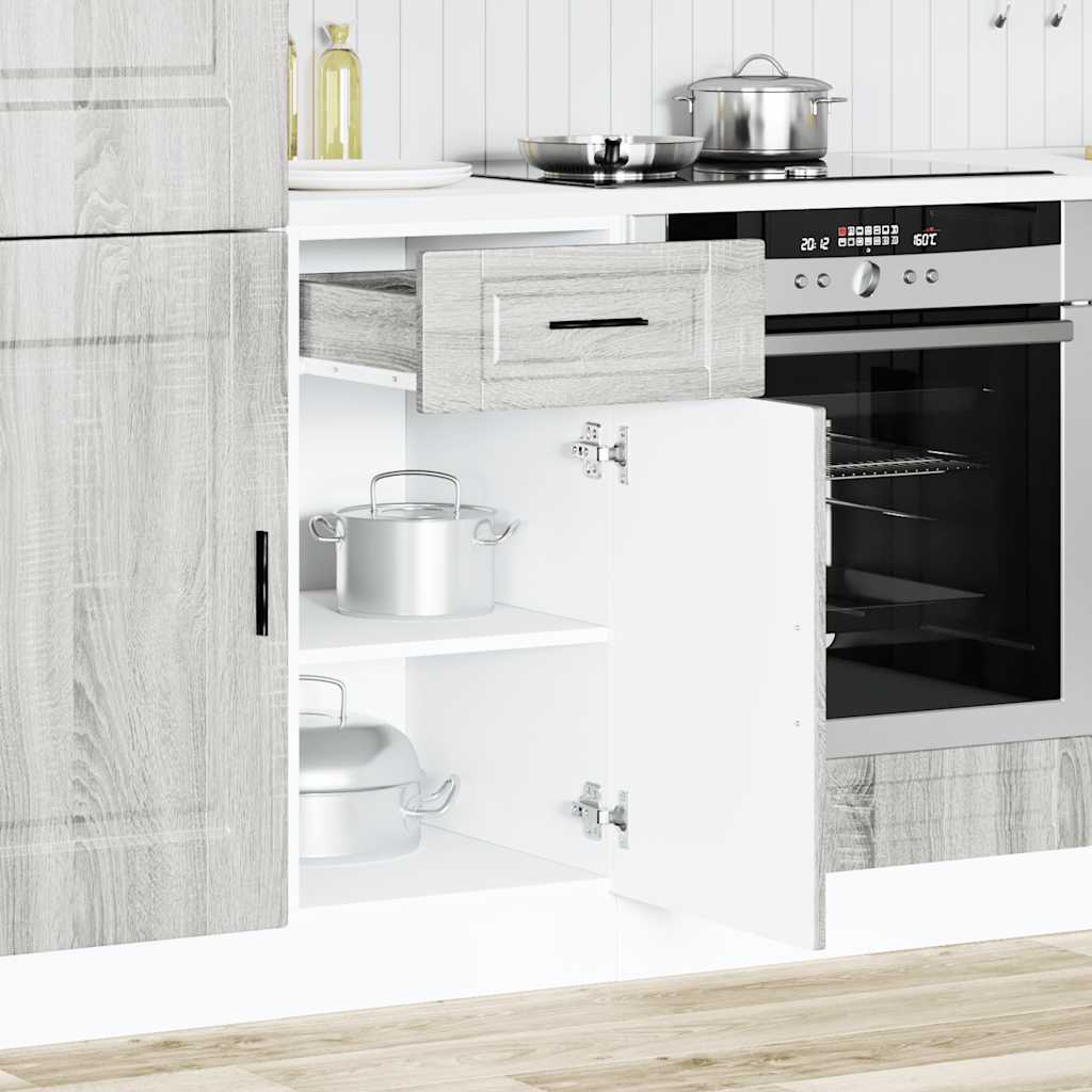 Onderkast "Porto" bewerkt hout grijs sonoma eiken is nu te koop bij PeponiXL, paradijselijk wonen!