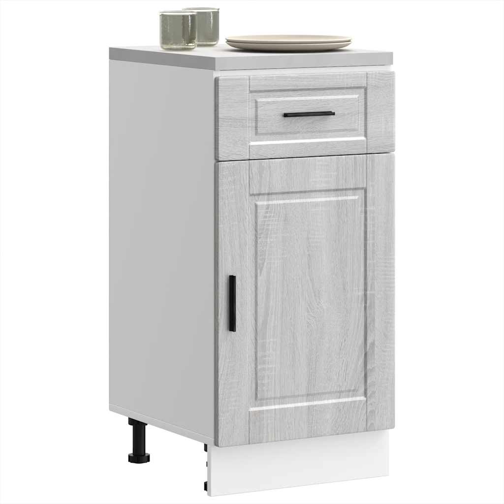 Onderkast "Porto" bewerkt hout grijs sonoma eiken is nu te koop bij PeponiXL, paradijselijk wonen!