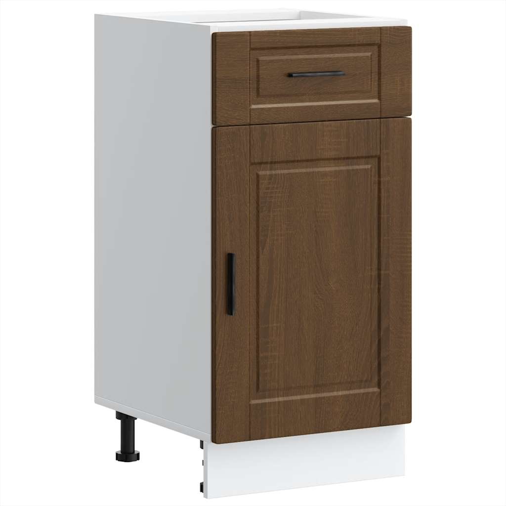 Onderkast "Porto" bewerkt hout bruin eikenkleur is nu te koop bij PeponiXL, paradijselijk wonen!