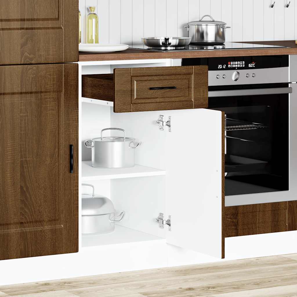 Onderkast "Porto" bewerkt hout bruin eikenkleur is nu te koop bij PeponiXL, paradijselijk wonen!