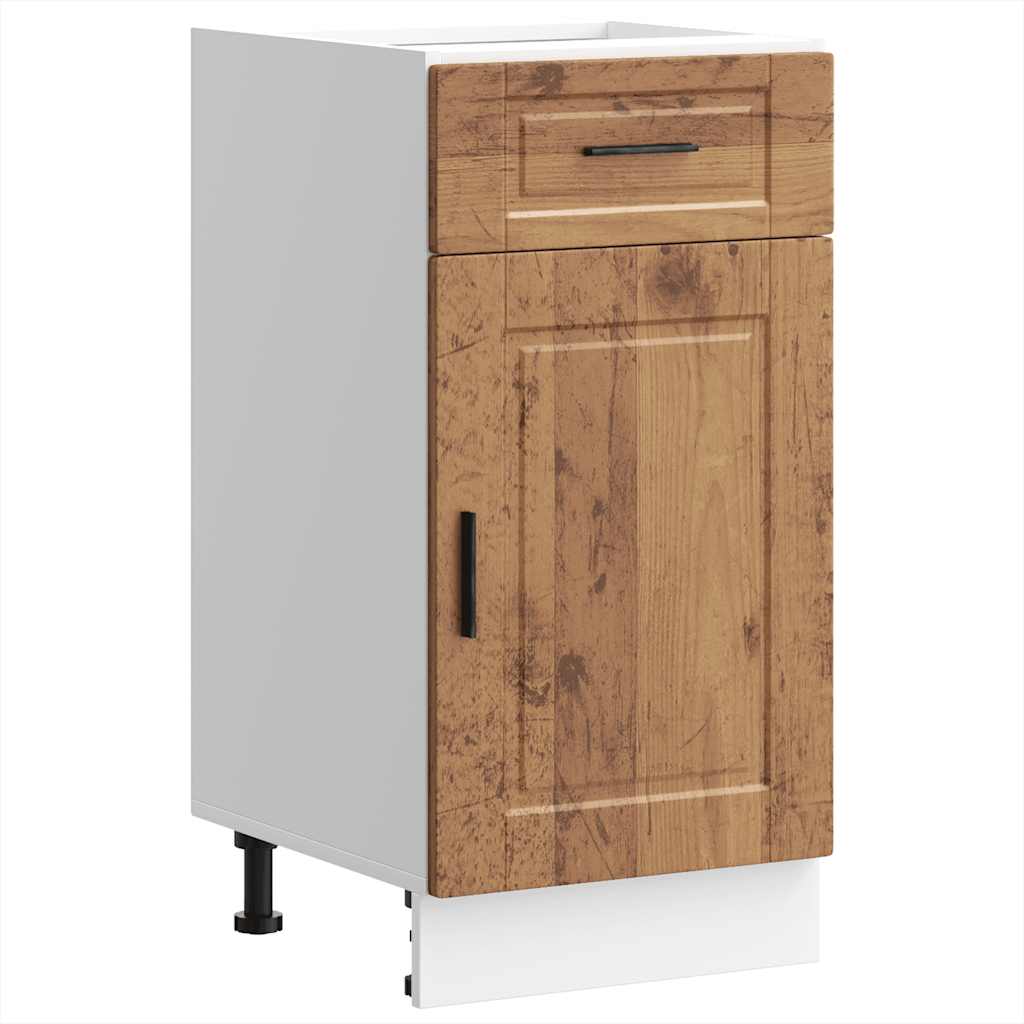 Onderkast "Porto" bewerkt hout oud houtkleurig is nu te koop bij PeponiXL, paradijselijk wonen!