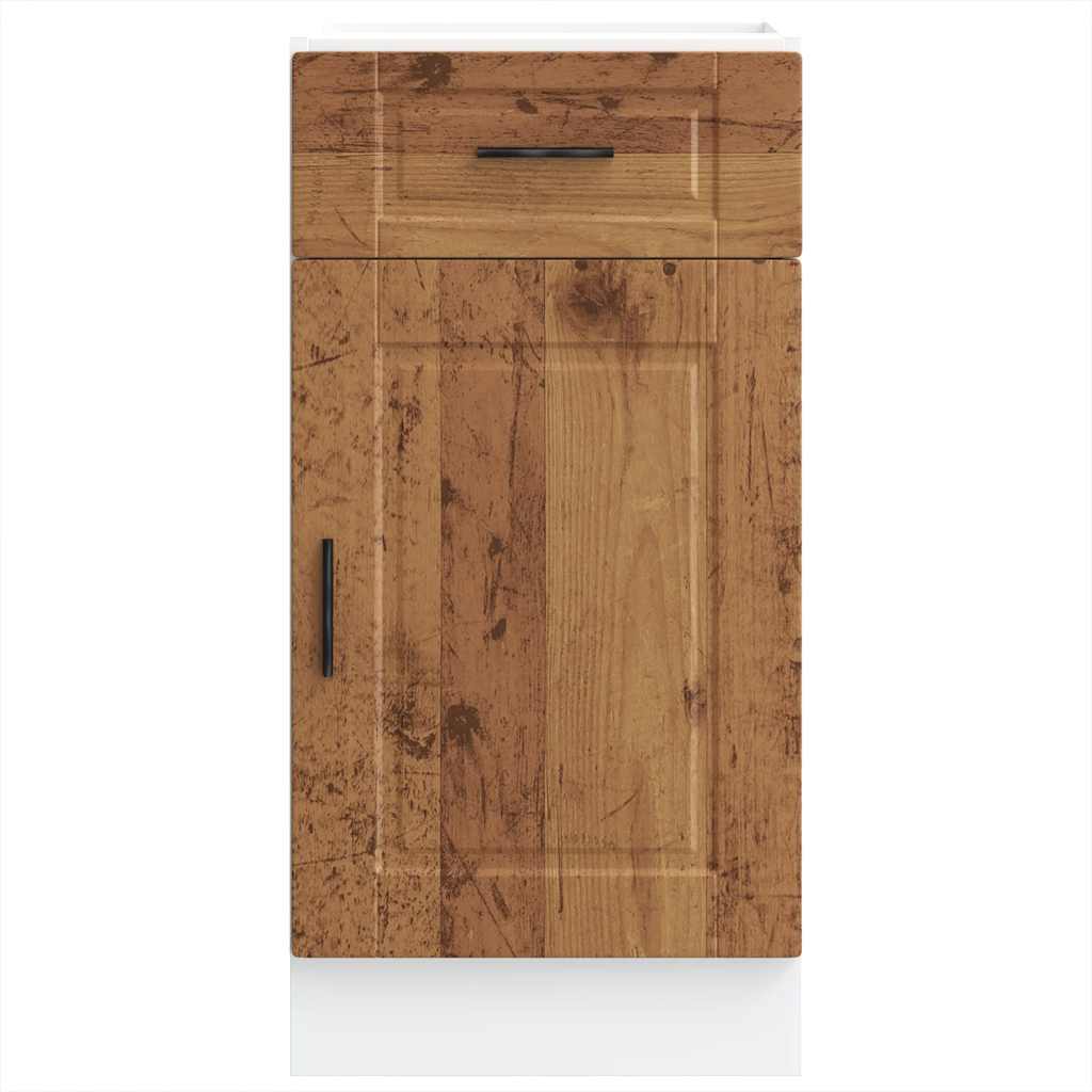 Onderkast "Porto" bewerkt hout oud houtkleurig is nu te koop bij PeponiXL, paradijselijk wonen!