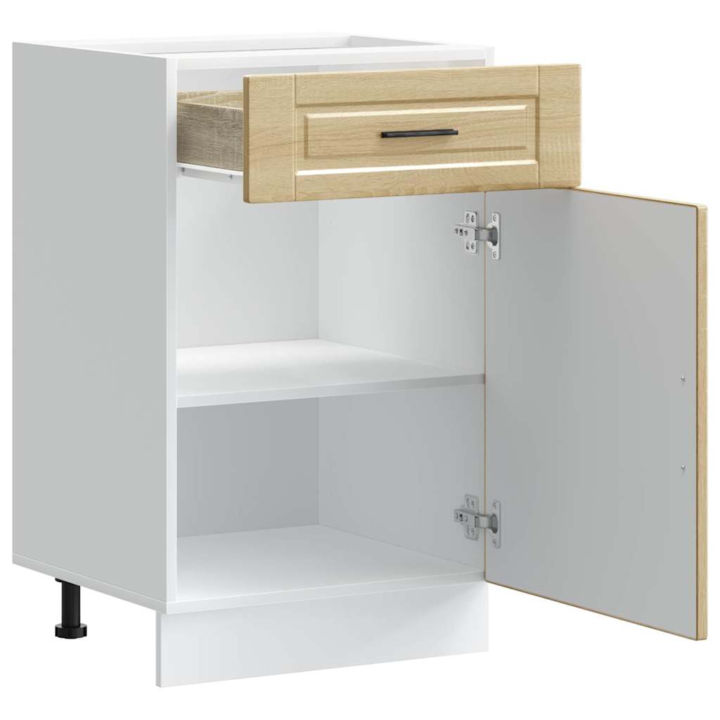 Onderkast "Porto" bewerkt hout sonoma eikenkleurig is nu te koop bij PeponiXL, paradijselijk wonen!