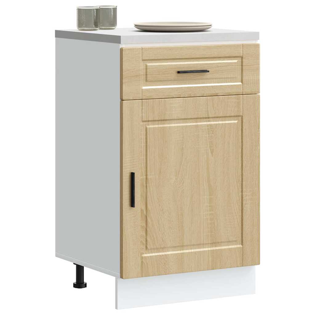 Onderkast "Porto" bewerkt hout sonoma eikenkleurig is nu te koop bij PeponiXL, paradijselijk wonen!