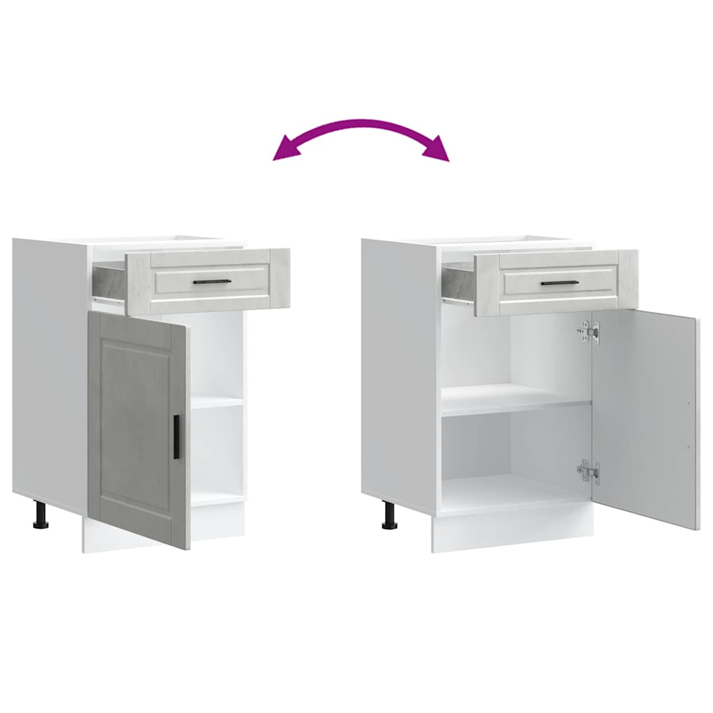 Onderkast "Porto" bewerkt hout betongrijs is nu te koop bij PeponiXL, paradijselijk wonen!