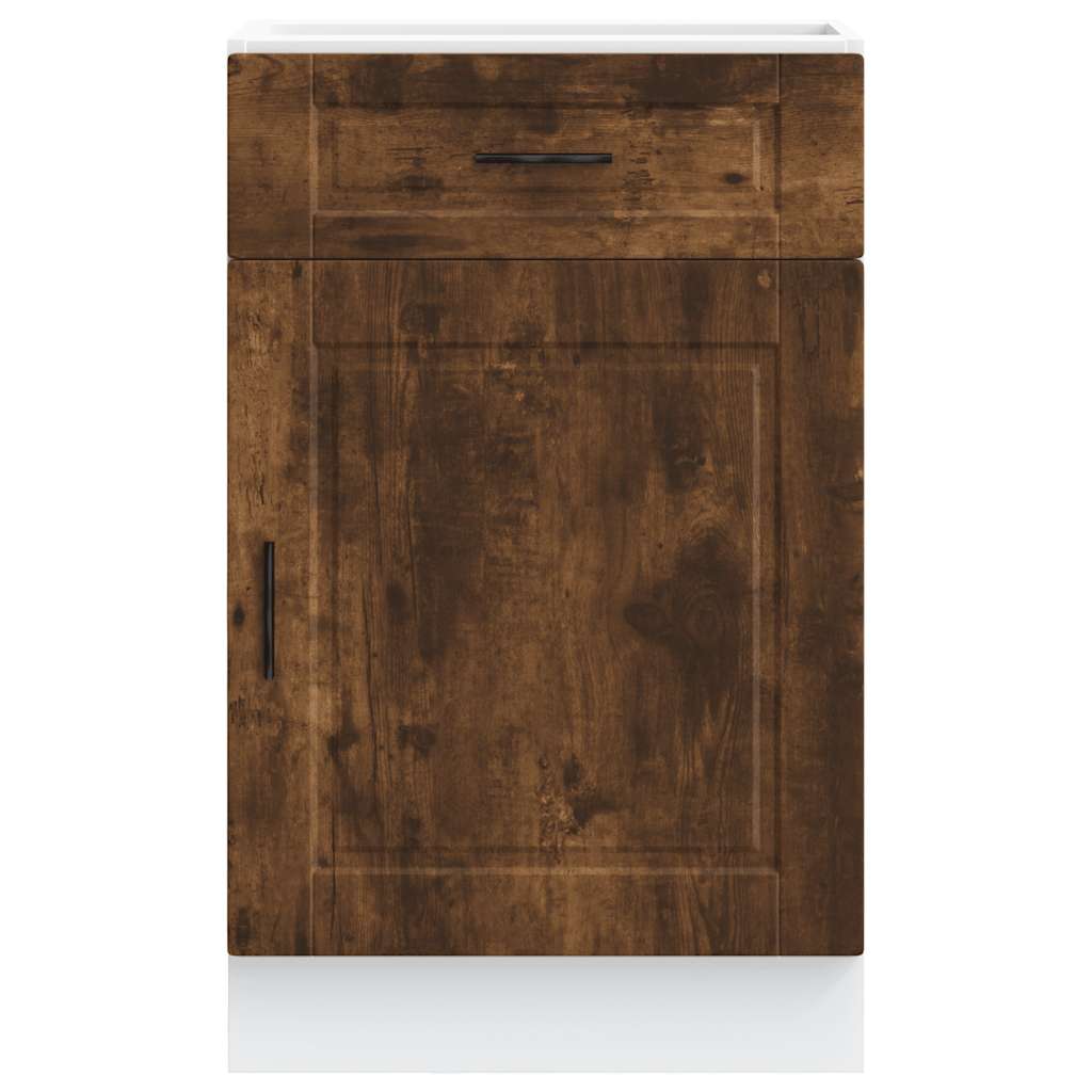 Onderkast "Porto" bewerkt hout gerookt eikenkleurig is nu te koop bij PeponiXL, paradijselijk wonen!