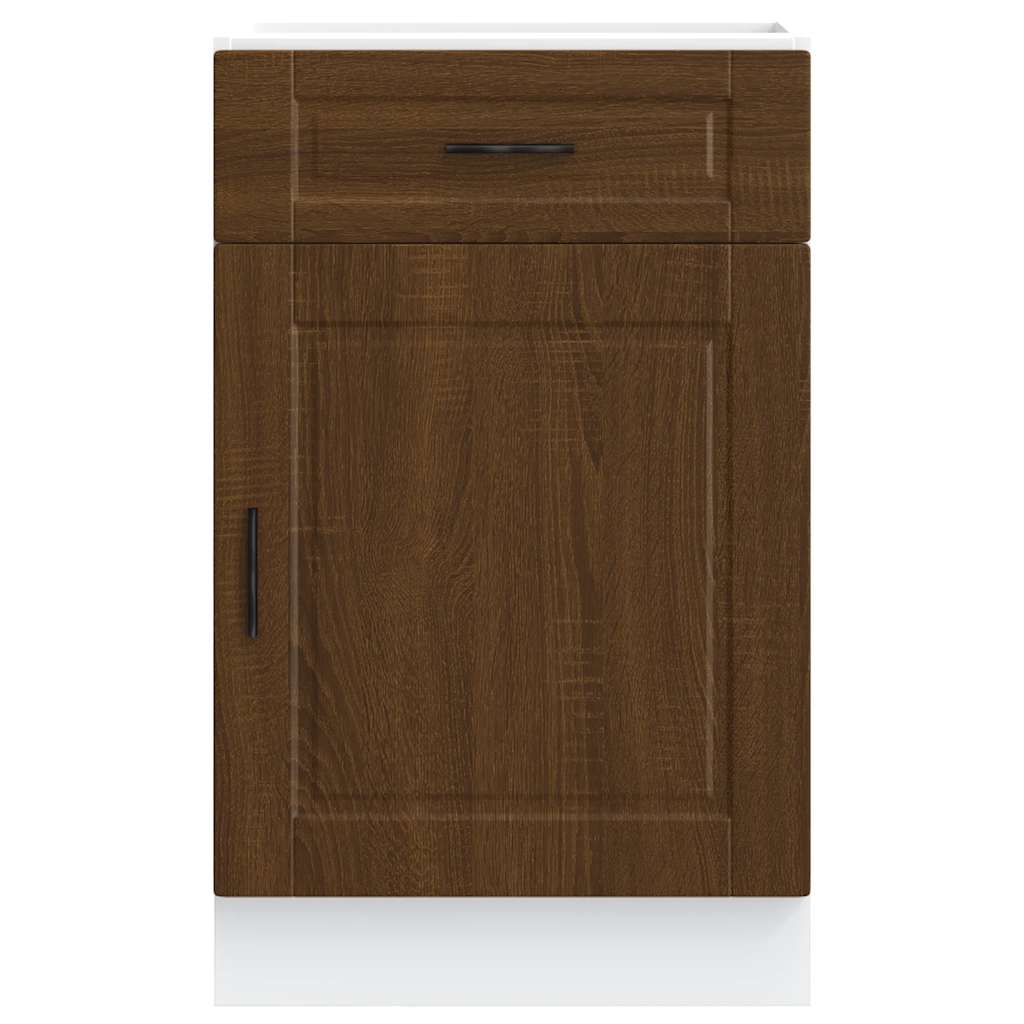 Onderkast "Porto" bewerkt hout bruin eikenkleur is nu te koop bij PeponiXL, paradijselijk wonen!