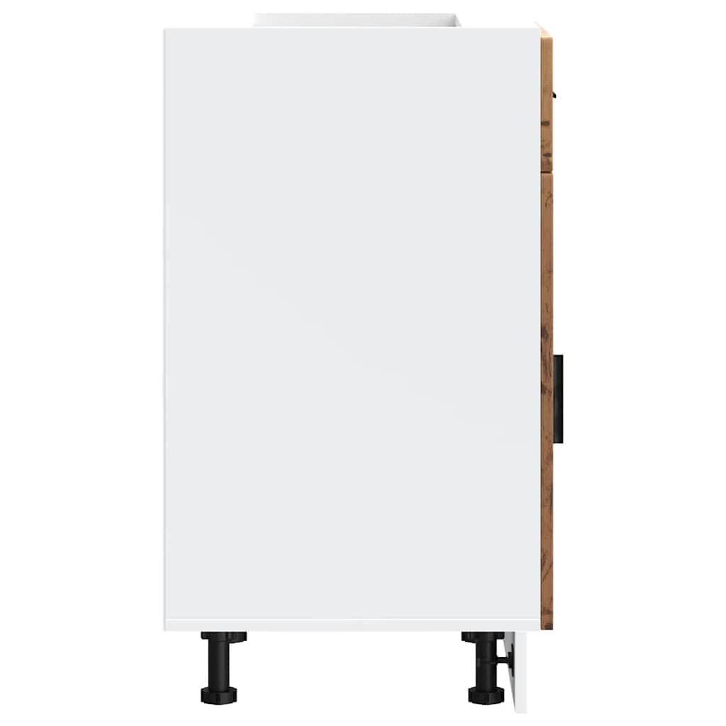 Onderkast "Porto" bewerkt hout oud houtkleurig is nu te koop bij PeponiXL, paradijselijk wonen!