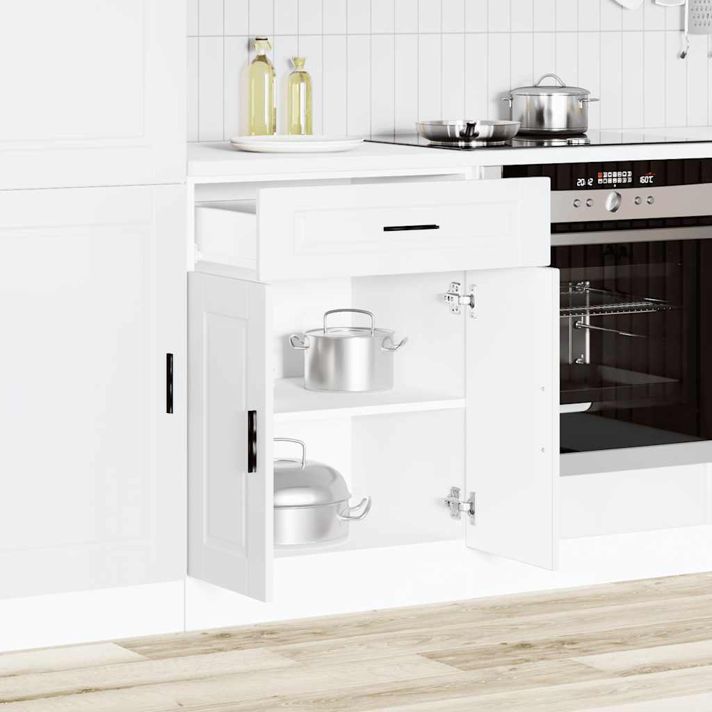 Onderkast "Porto" bewerkt hout wit is nu te koop bij PeponiXL, paradijselijk wonen!