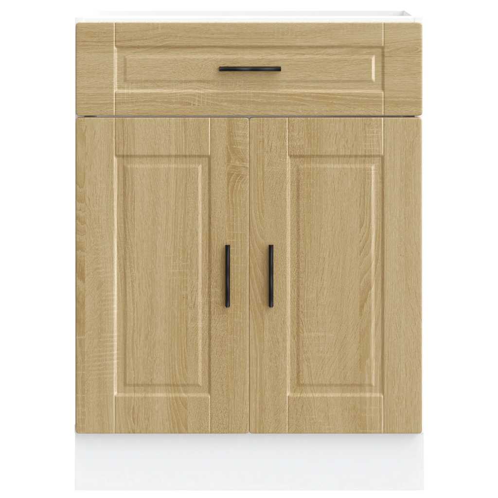 Onderkast "Porto" bewerkt hout sonoma eikenkleurig is nu te koop bij PeponiXL, paradijselijk wonen!