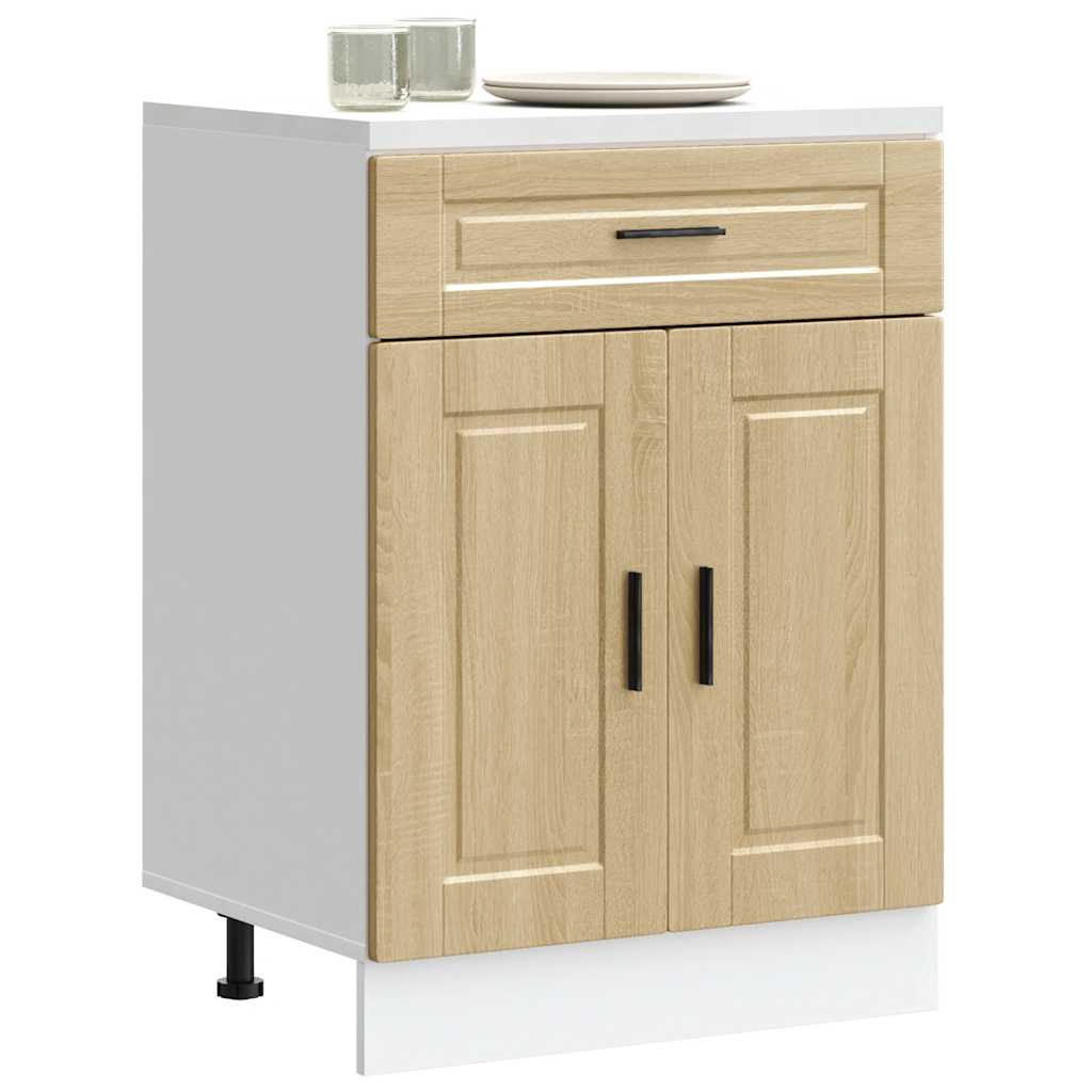 Onderkast "Porto" bewerkt hout sonoma eikenkleurig is nu te koop bij PeponiXL, paradijselijk wonen!