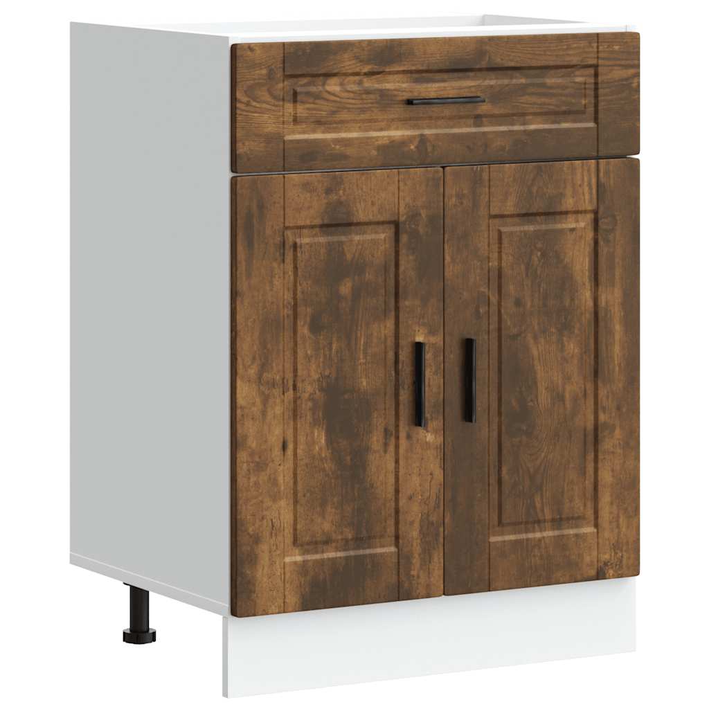 Onderkast "Porto" bewerkt hout gerookt eikenkleurig is nu te koop bij PeponiXL, paradijselijk wonen!