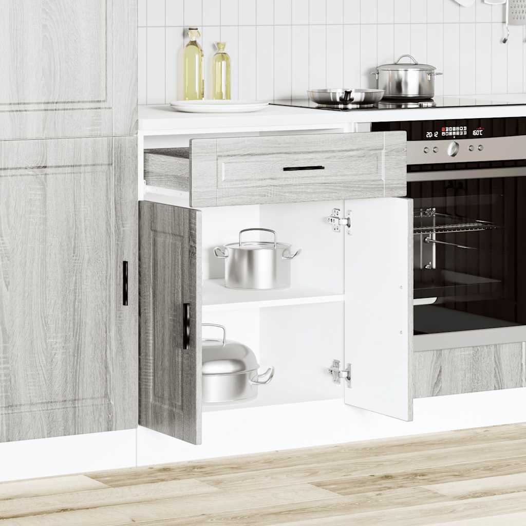 Onderkast "Porto" bewerkt hout grijs sonoma eiken is nu te koop bij PeponiXL, paradijselijk wonen!