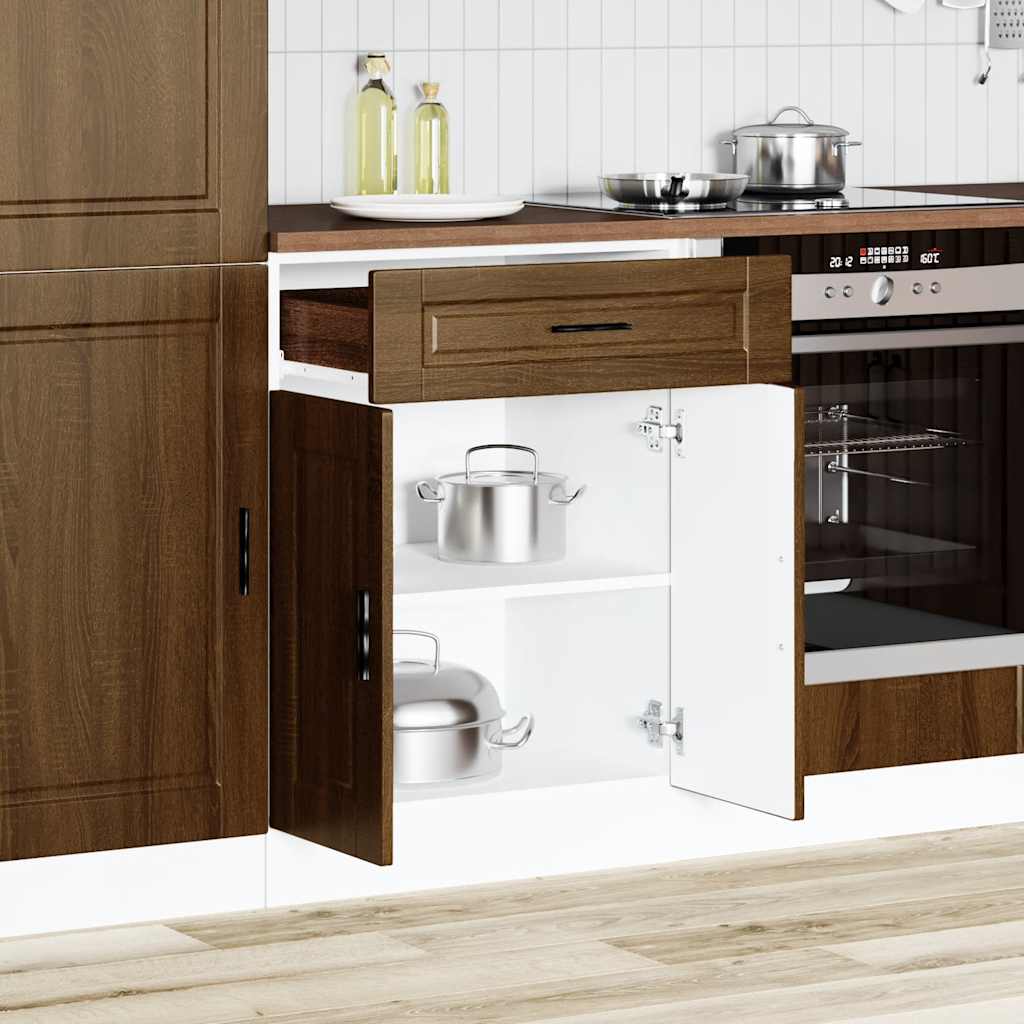 Onderkast "Porto" bewerkt hout bruin eikenkleur is nu te koop bij PeponiXL, paradijselijk wonen!