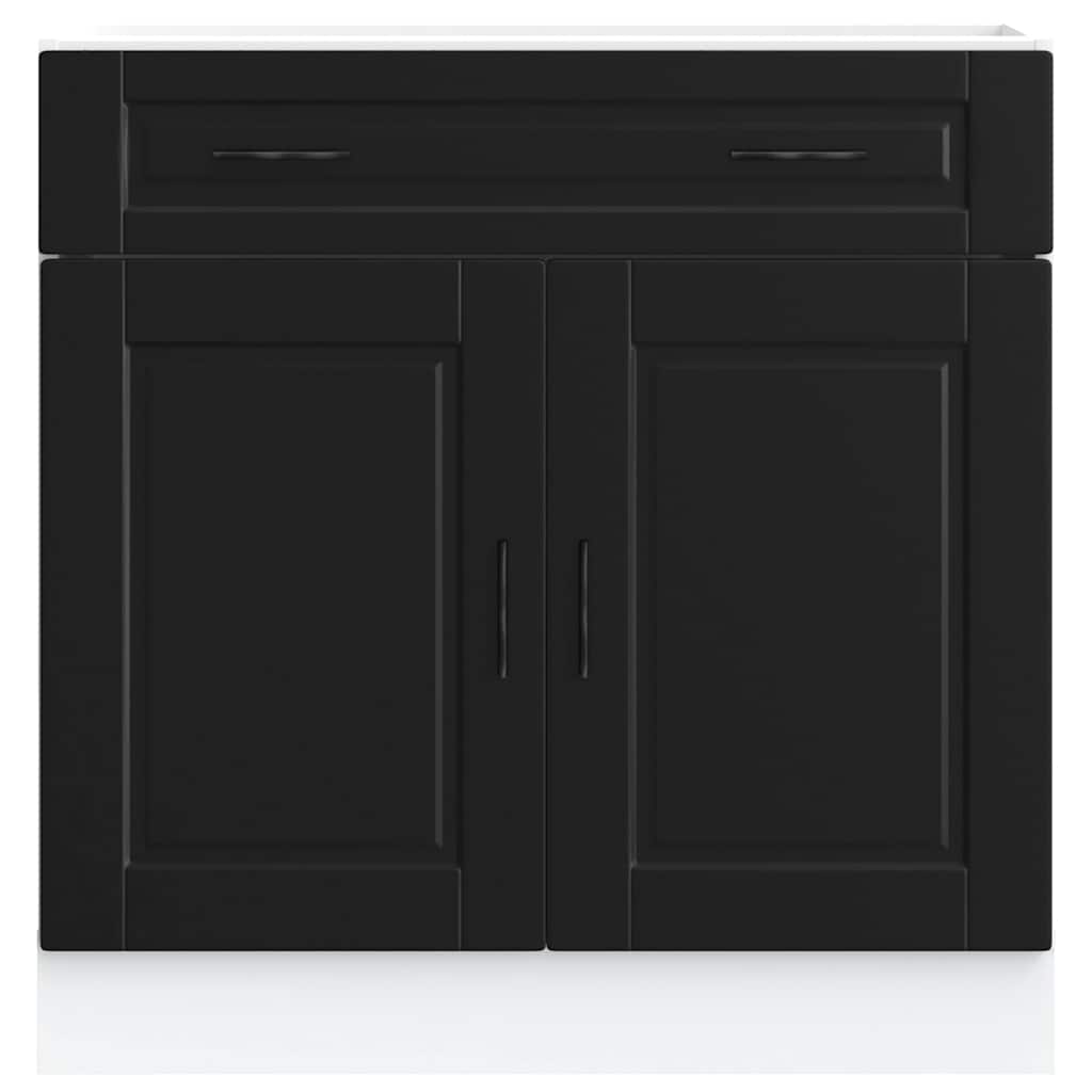 Onderkast "Porto" bewerkt hout zwart is nu te koop bij PeponiXL, paradijselijk wonen!
