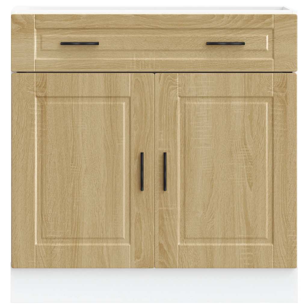 Onderkast "Porto" bewerkt hout sonoma eikenkleurig is nu te koop bij PeponiXL, paradijselijk wonen!