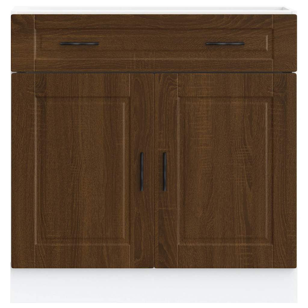 Onderkast "Porto" bewerkt hout bruin eikenkleur is nu te koop bij PeponiXL, paradijselijk wonen!