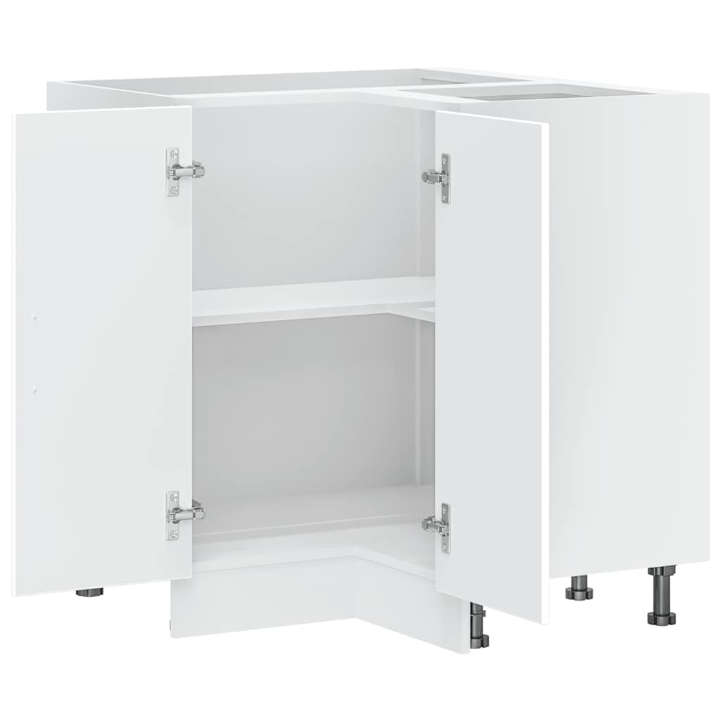 Keuken hoekonderkast "Porto" bewerkt hout wit is nu te koop bij PeponiXL, paradijselijk wonen!
