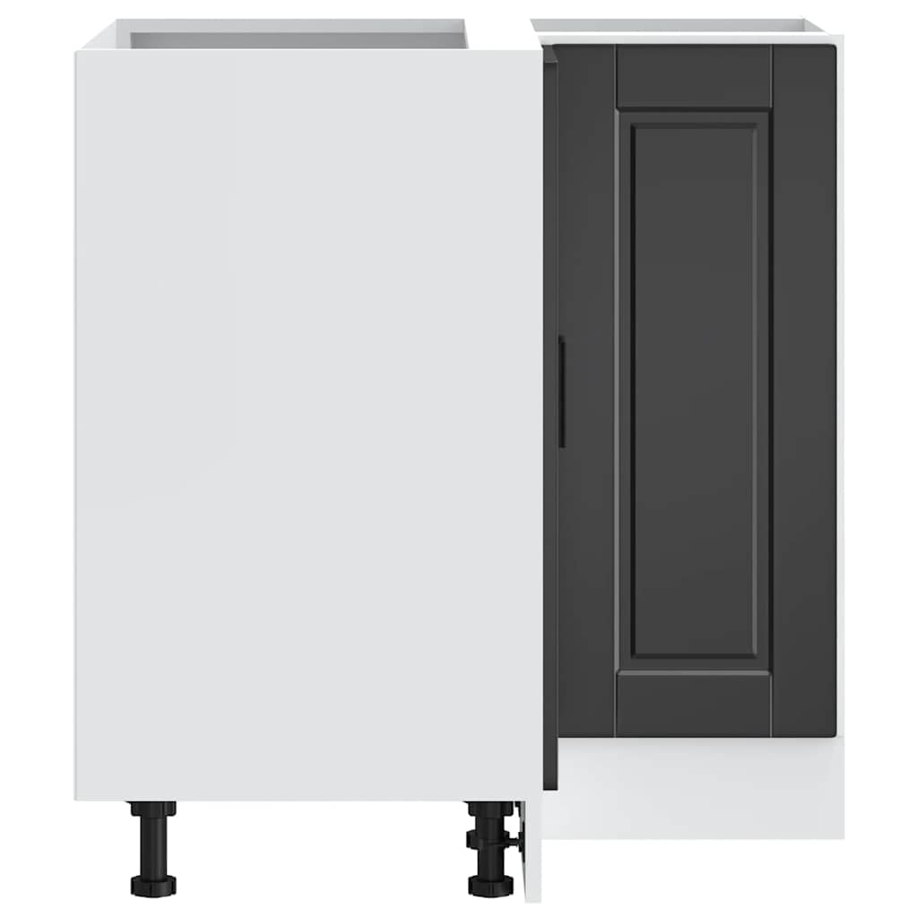 Keuken hoekonderkast "Porto" bewerkt hout zwart is nu te koop bij PeponiXL, paradijselijk wonen!