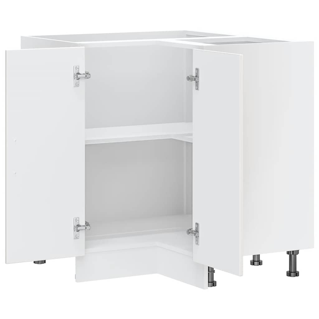 Keuken hoekonderkast "Porto" bewerkt hout hoogglans wit is nu te koop bij PeponiXL, paradijselijk wonen!