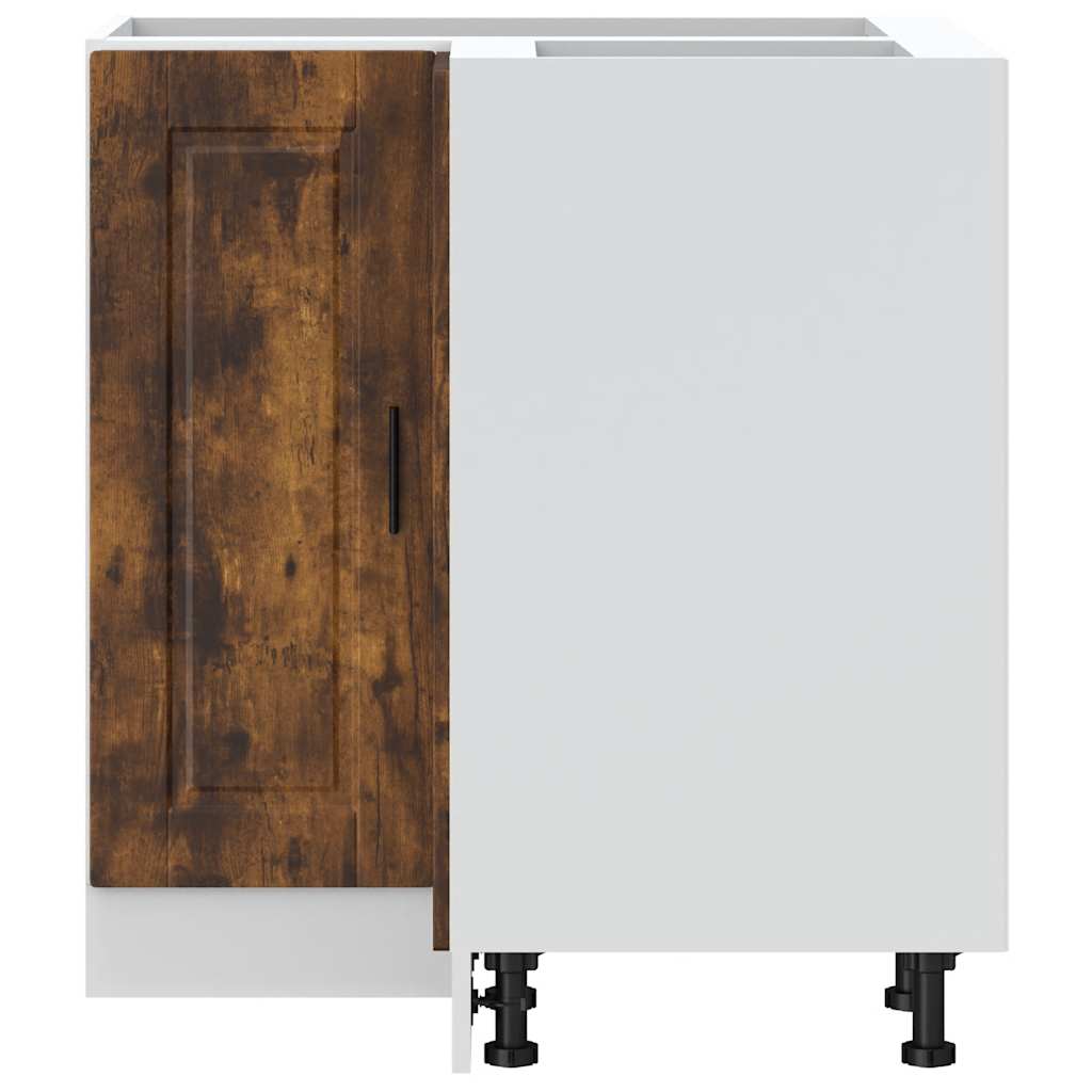 Keuken hoekonderkast "Porto" bewerkt hout gerookt eikenkleurig is nu te koop bij PeponiXL, paradijselijk wonen!