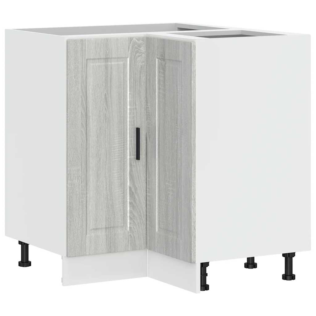 Keuken hoekonderkast "Porto" bewerkt hout grijs sonoma eiken is nu te koop bij PeponiXL, paradijselijk wonen!