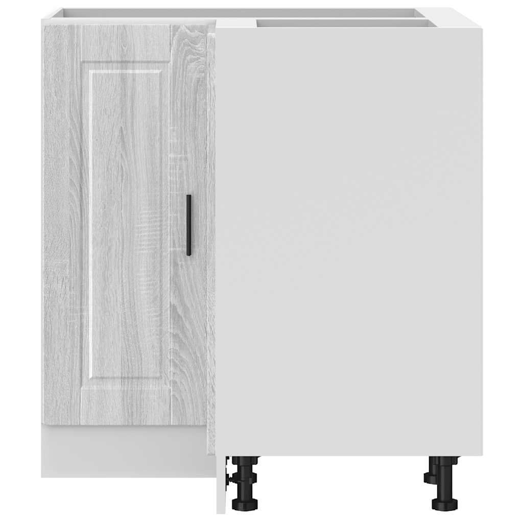 Keuken hoekonderkast "Porto" bewerkt hout grijs sonoma eiken is nu te koop bij PeponiXL, paradijselijk wonen!